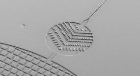 Microfluidic mixing device, inlet filter (electron micrograph, Wunderlich et al. 2013)